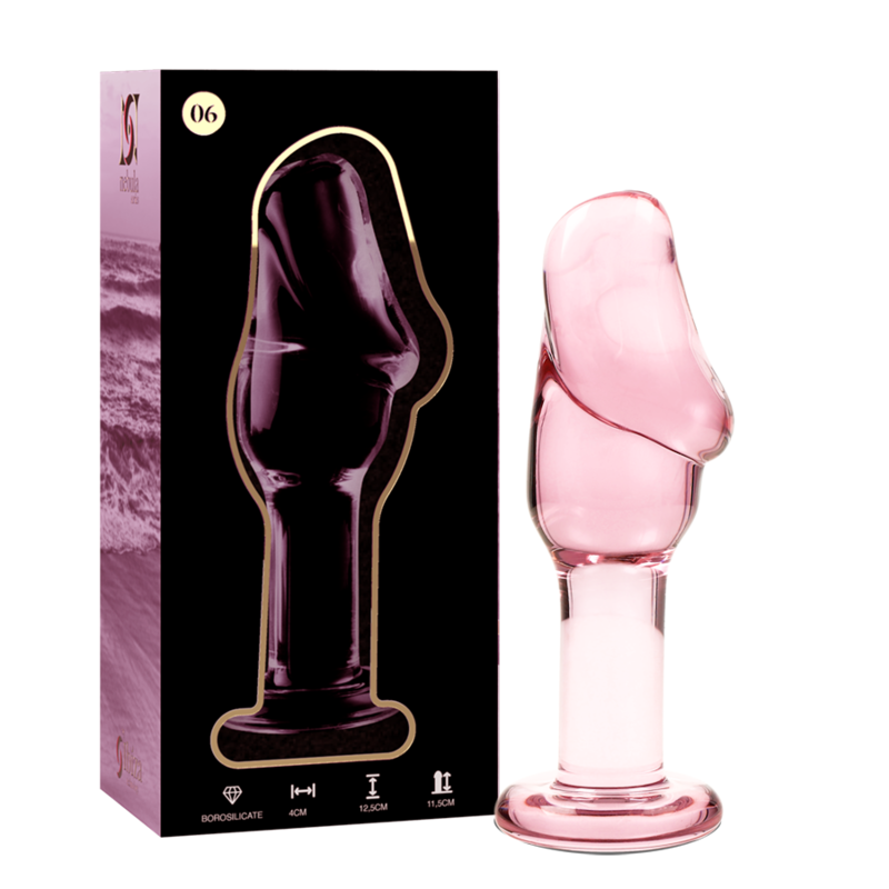 NEBULA SERIES BY IBIZA - MODELO 6 ANAL PLUG VIDRO BOROSILICADO TRANSPARENTE 12.5 CM -O- 4 CM - Sexshoptuga  Sexshoptuga 