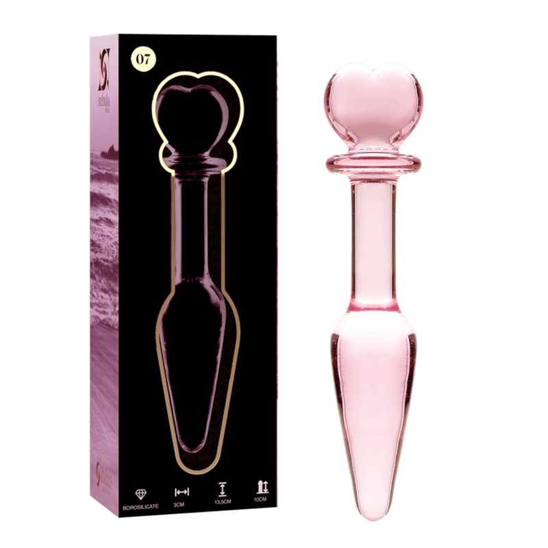 NEBULA SERIES BY IBIZA - MODELO 7 ANAL PLUG VIDRO BOROSILICADO TRANSPARENTE 13.5 CM -O- 3 CM - Sexshoptuga  Sexshoptuga 