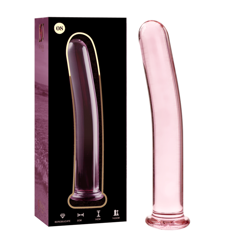 NEBULA SERIES BY IBIZA - MODELO 8 DILDO VIDRO BOROSILICADO TRANSPARENTE 14.5 CM -O- 2 CM - Sexshoptuga  Sexshoptuga 