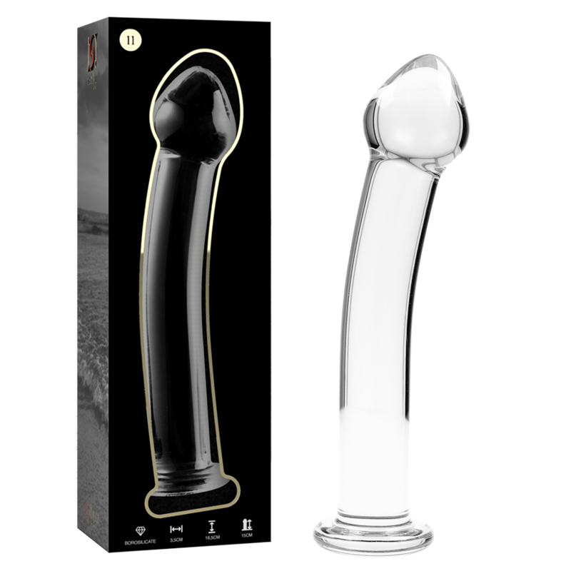 NEBULA SERIES BY IBIZA - MODELO 11 DILDO VIDRO BOROSILICADO TRANSPARENTE 16 CM -O- 3 CM Sexshoptuga 