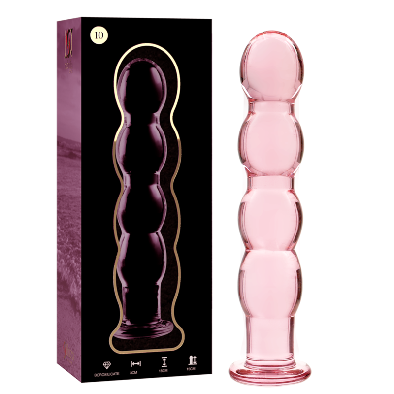 NEBULA SERIES BY IBIZA - MODELO 10 DILDO VIDRO BOROSILICADO TRANSPARENTE 16.5 CM -O- 3.5 CM - Sexshoptuga  Sexshoptuga 