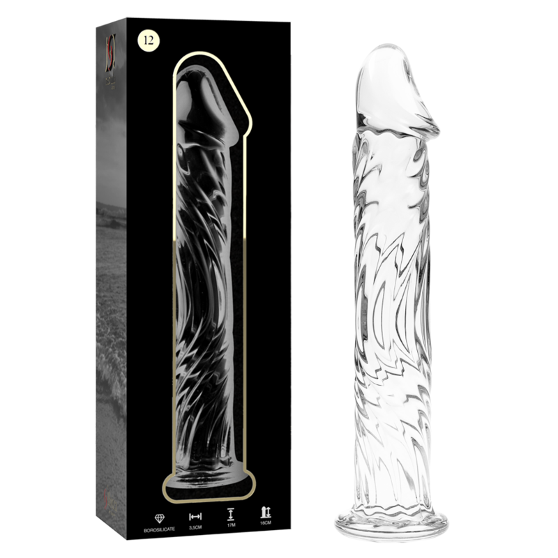 NEBULA SERIES BY IBIZA - MODELO 12 DILDO VIDRO BOROSILICADO TRANSPARENTE 17 CM -O- 3.5 CM Sexshoptuga 