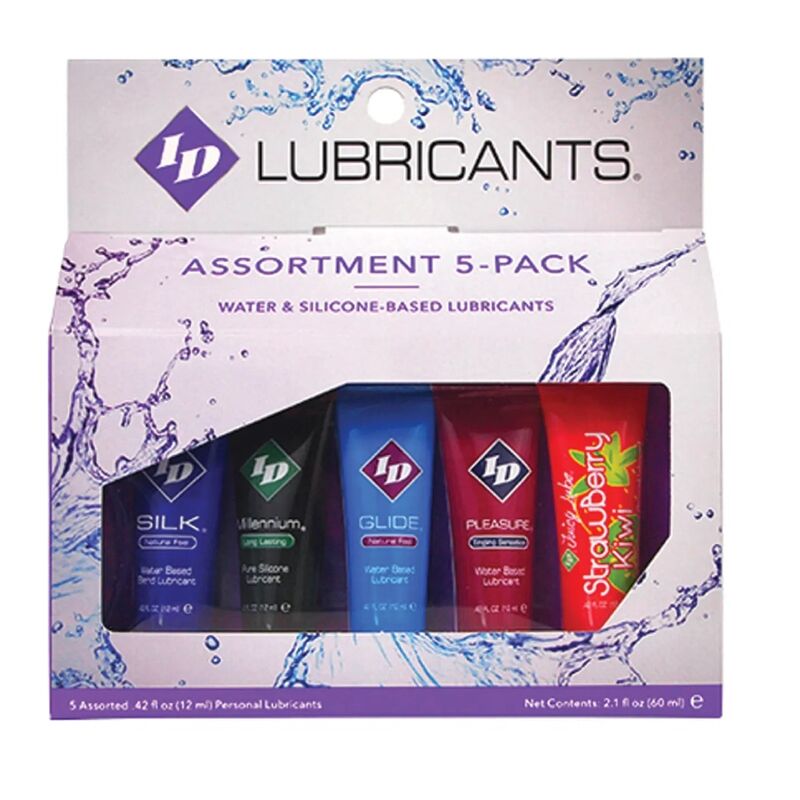 ID JUICY LUBE - PACOTE DE TUBO DE LUBRIFICANTE 5X ASSORTED 12 ML - Sexshoptuga  Sexshoptuga 