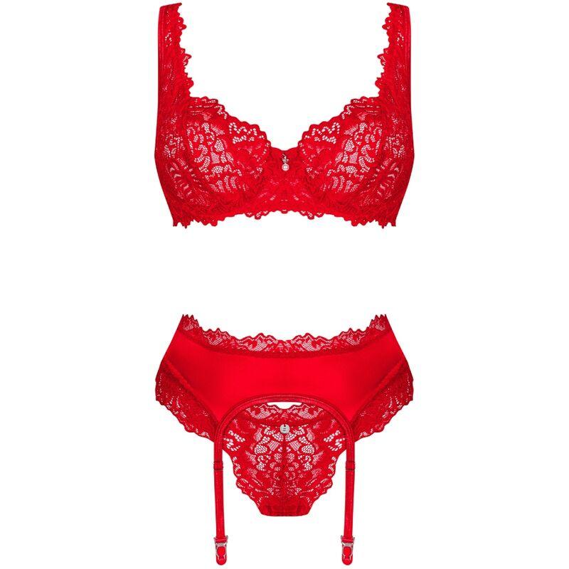 OBSESSIVE - CONJUNTO AMOR CHERRIS 3 PEÇAS L/XL - Sexshoptuga 