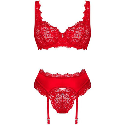 OBSESSIVE - CONJUNTO AMOR CHERRIS 3 PEÇAS L/XL - Sexshoptuga 