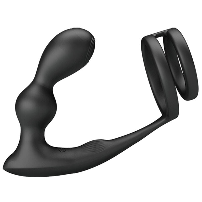 PRETTY LOVE - ANEL PARA PÊNIS MARSHALL COM PLUG ANAL VIBRATÓRIO COM CONTROLE REMOTO - Sexshoptuga 