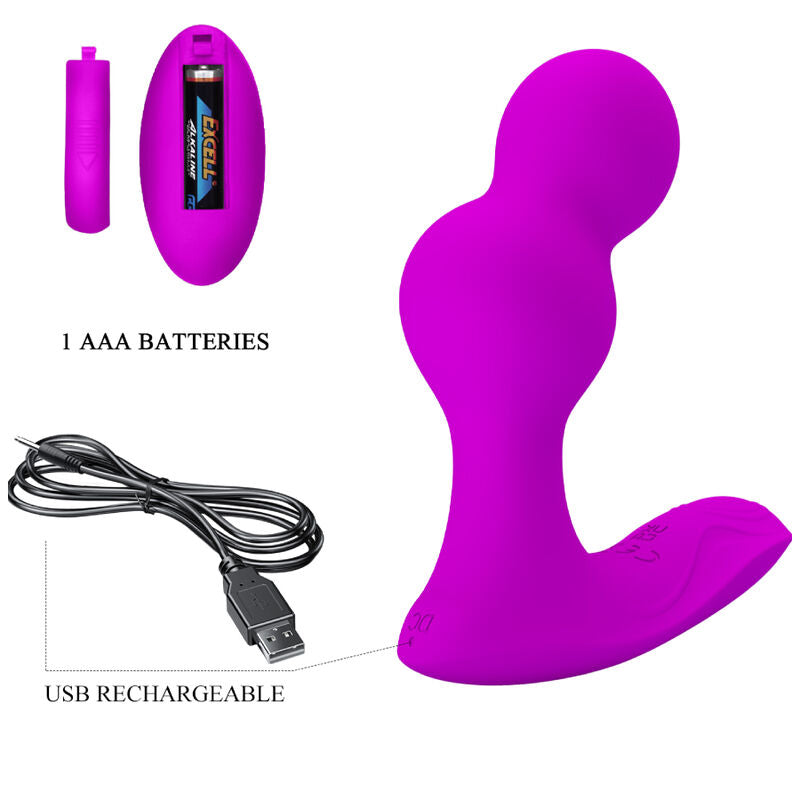 PRETTY LOVE - MASSAGER VIBRADOR ANAL TERRANCE COM CONTROLE REMOTO - Sexshoptuga  Sexshoptuga 