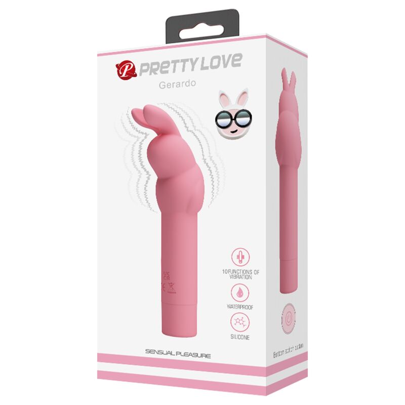 PRETTY LOVE - VIBRADOR DE SILICONE COELHO ROSA GERARDO - Sexshoptuga  Sexshoptuga 