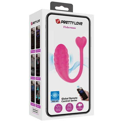 PRETTY LOVE - OVO VIBRATÓRIO ROSA FISHER CONTROLADO POR APLICATIVO - Sexshoptuga 