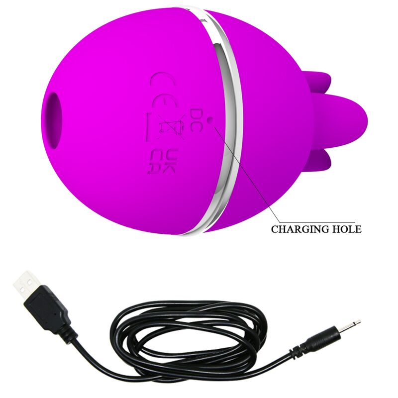 PRETTY LOVE - VIBRADOR DE SILICONE REDONDO ROXO BOLA GEMINI - Sexshoptuga  Sexshoptuga 