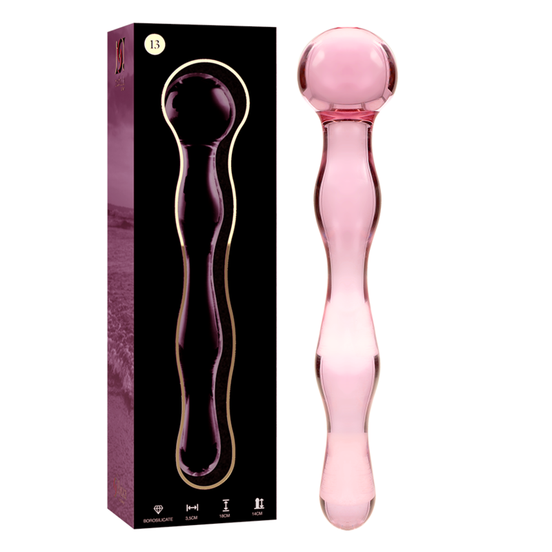 NEBULA SERIES BY IBIZA - MODELO 13 DILDO VIDRO BOROSILICADO TRANSPARENTE 18 CM -O- 3.5 CM - Sexshoptuga  Sexshoptuga 