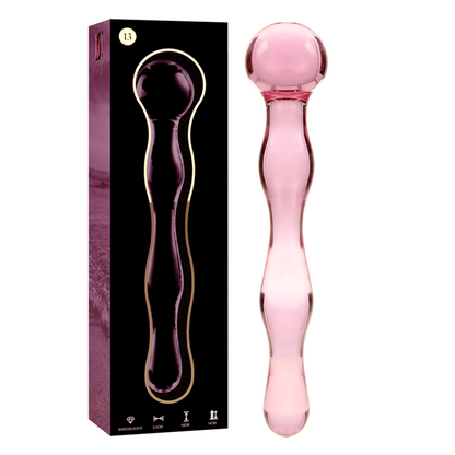 NEBULA SERIES BY IBIZA - MODELO 13 DILDO VIDRO BOROSILICADO TRANSPARENTE 18 CM -O- 3.5 CM - Sexshoptuga 