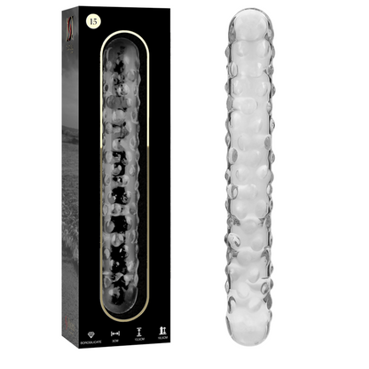 NEBULA SERIES BY IBIZA - MODELO 15 DILDO VIDRO BOROSILICADO TRANSPARENTE 18.5 CM -O- 3 CM - Sexshoptuga 