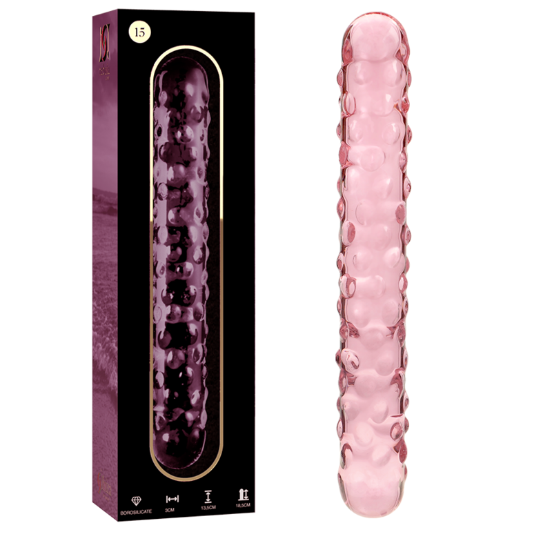 NEBULA SERIES BY IBIZA - MODELO 15 DILDO VIDRO BOROSILICADO TRANSPARENTE 18.5 CM -O- 3 CM - Sexshoptuga  Sexshoptuga 