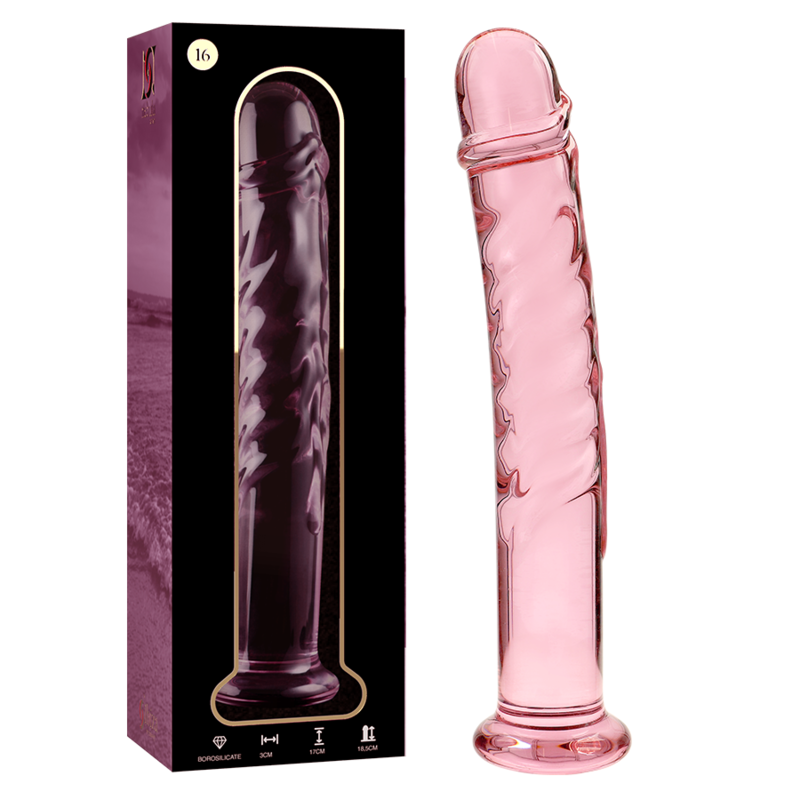 NEBULA SERIES BY IBIZA - MODELO 16 DILDO VIDRO BOROSILICADO TRANSPARENTE 18.5 CM -O- 3 CM - Sexshoptuga  Sexshoptuga 