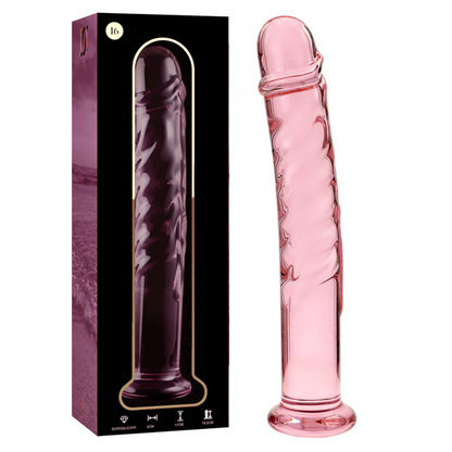 NEBULA SERIES BY IBIZA - MODELO 16 DILDO VIDRO BOROSILICADO TRANSPARENTE 18.5 CM -O- 3 CM - Sexshoptuga 