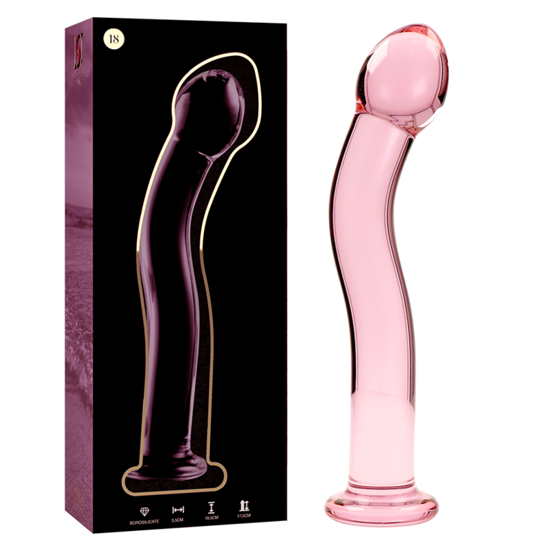 SÉRIE NEBULA BY IBIZA - MODELO 18 DILDO VIDRO BOROSILICADO TRANSPARENTE 18.5 CM -O- 3.5 CM - Sexshoptuga  Sexshoptuga 