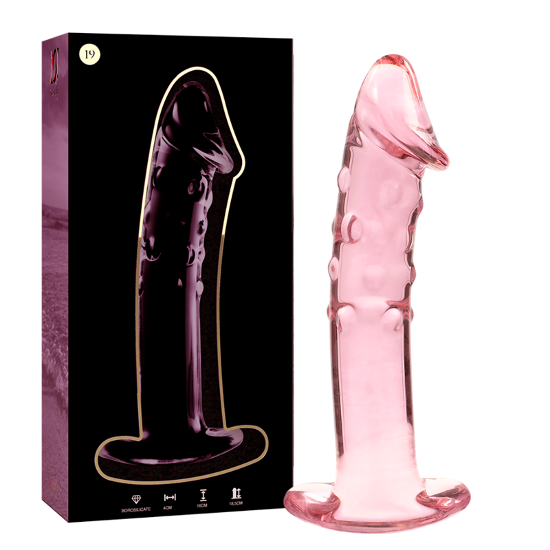 NEBULA SERIES BY IBIZA - MODELO 19 DILDO VIDRO BOROSILICADO TRANSPARENTE 18.5 CM -O- 4 CM - Sexshoptuga  Sexshoptuga 