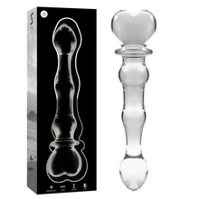 NEBULA SERIES BY IBIZA - MODELO 21 DILDO VIDRO BOROSILICADO TRANSPARENTE 20.5 CM -O- 3.5 CM - Sexshoptuga  Sexshoptuga 