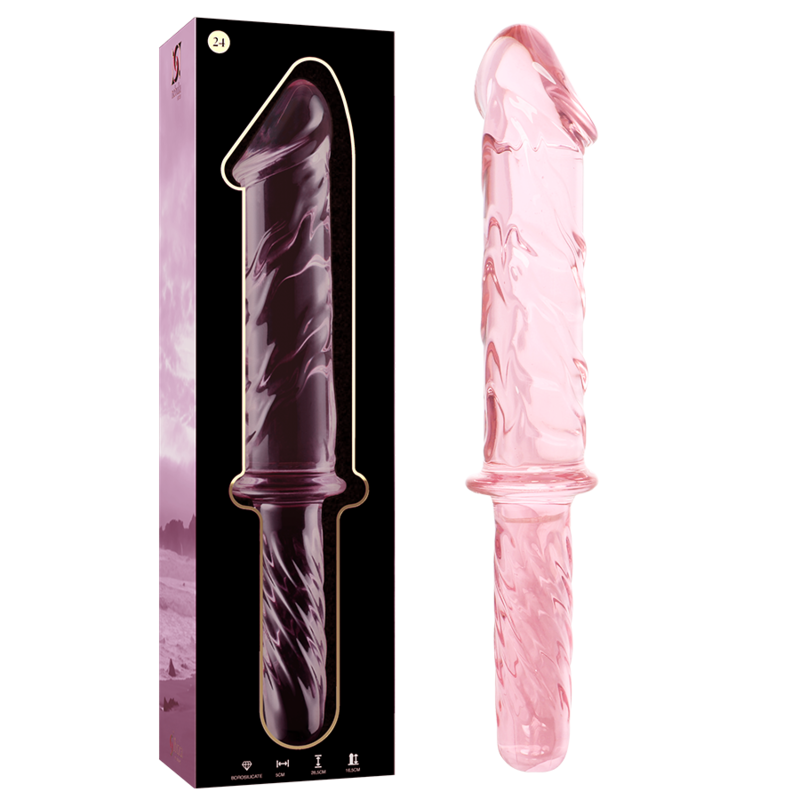 NEBULA SERIES BY IBIZA - MODELO 24 DILDO VIDRO BOROSILICADO TRANSPARENTE 28.5 CM -O- 5 CM - Sexshoptuga  Sexshoptuga 