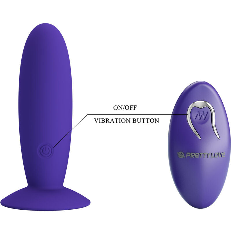 PRETTY LOVE - JUVENTUDE PLUG VIBRADOR ANAL CONTROLE REMOTO VIOLETA - Sexshoptuga  Sexshoptuga 