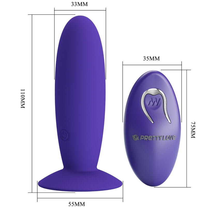 PRETTY LOVE - JUVENTUDE PLUG VIBRADOR ANAL CONTROLE REMOTO VIOLETA - Sexshoptuga  Sexshoptuga 