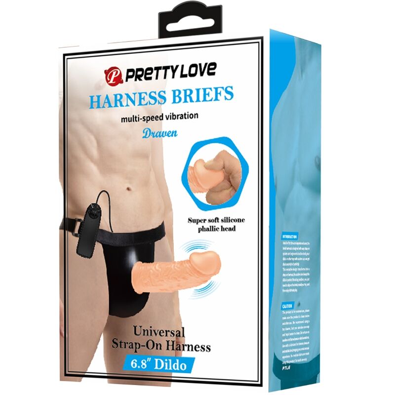 PRETTY LOVE - CUECAS DE ARNÊS COM DILDO DE VIBRAO INCLUÍDO - Sexshoptuga 