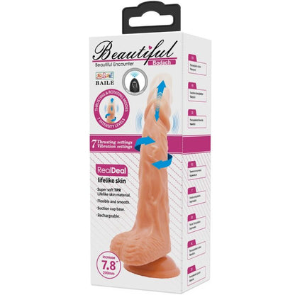 BAILE - BODACH VIBRADOR REALÍSTICO COM VENTOSA DE CONTROLE REMOTO - Sexshoptuga 