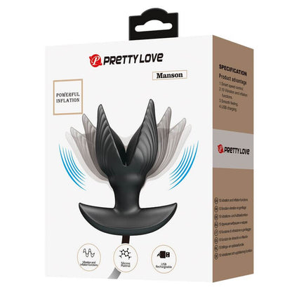 PRETTY LOVE - PLUG ANAL INFLVEL E RECARREGVEL - Sexshoptuga 