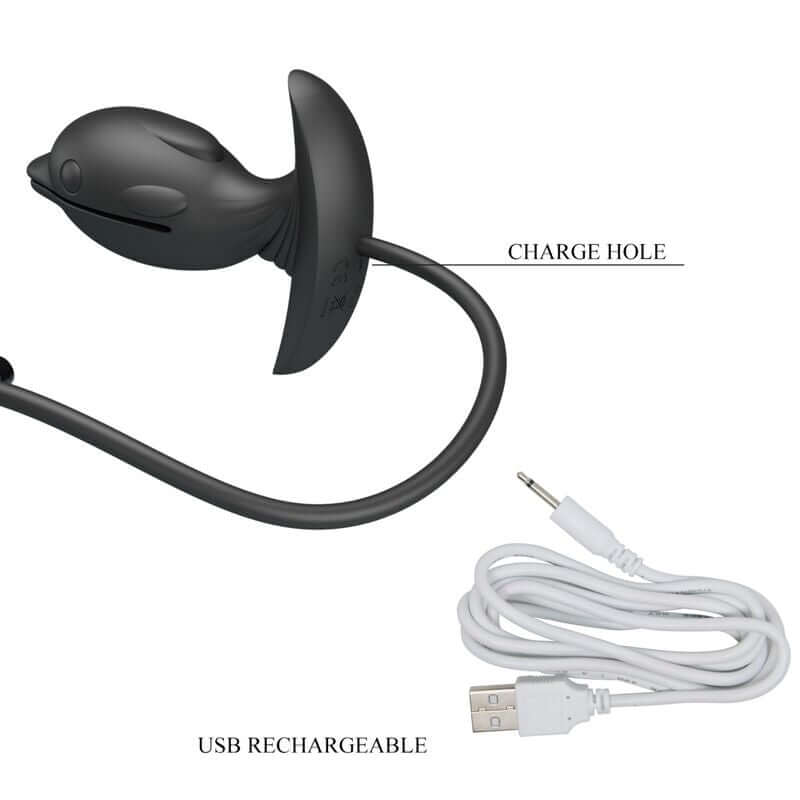 PRETTY LOVE - PLUG ANAL DELFIN INFLVEL E RECARREGVEL - Sexshoptuga  Sexshoptuga 