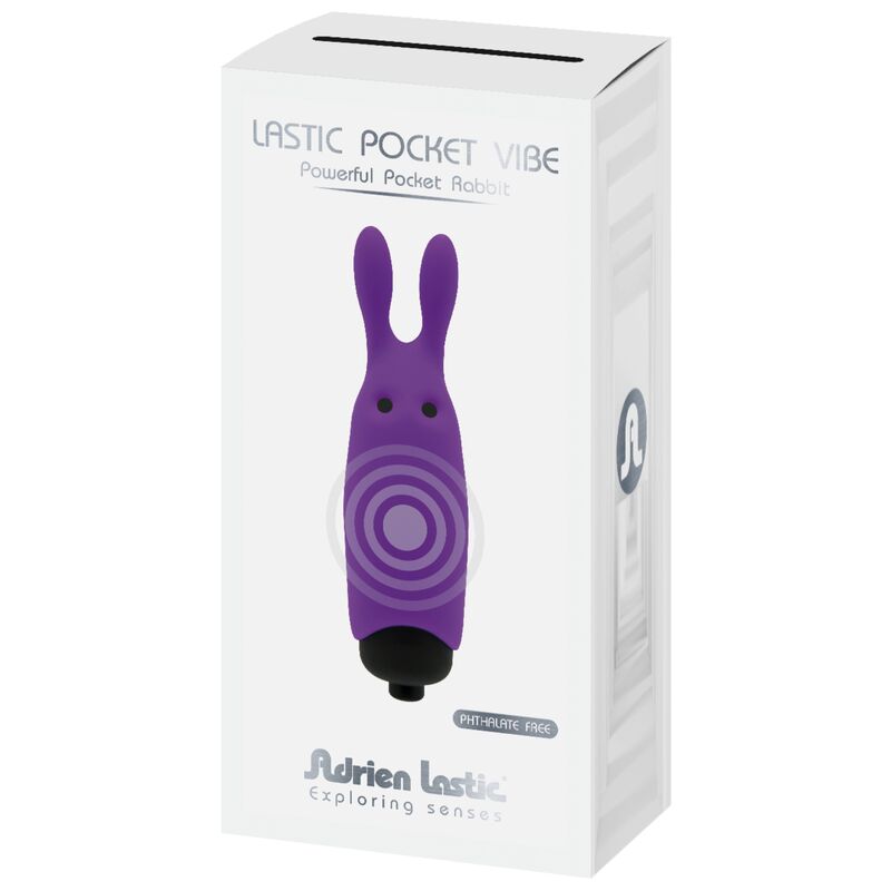 ADRIEN LASTIC - VIBRADOR DE COELHO VIOLETA DE BOLSO LASTIC - Sexshoptuga  Sexshoptuga 