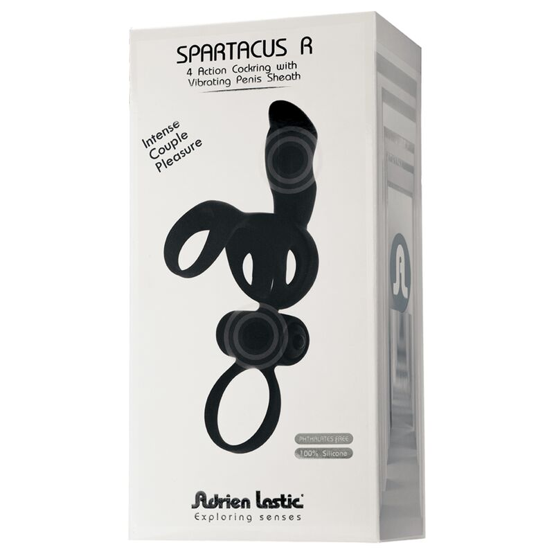 ADRIEN LASTIC - ANEL SPARTACUS E BAINHA PARA PÊNIS COM VIBRADOR - Sexshoptuga 