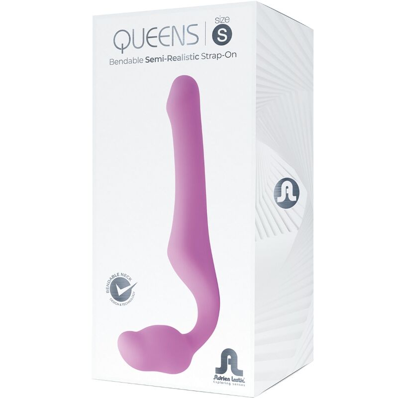 ADRIEN LASTIC - QUEENS STRAP-ON FLEXÍVEL ROSA TAMANHO S - Sexshoptuga  Sexshoptuga 