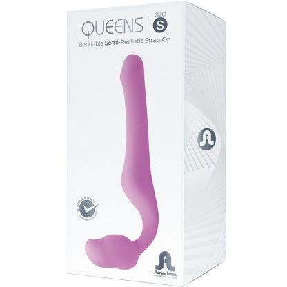 ADRIEN LASTIC - QUEENS STRAP-ON FLEXÍVEL ROSA TAMANHO S - Sexshoptuga 