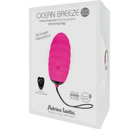 ADRIEN LASTIC - OCEAN BREEZE 2.0 OVO VIBRATÓRIO RECARREGÁVEL CONTROLE REMOTO ROSA - Sexshoptuga 