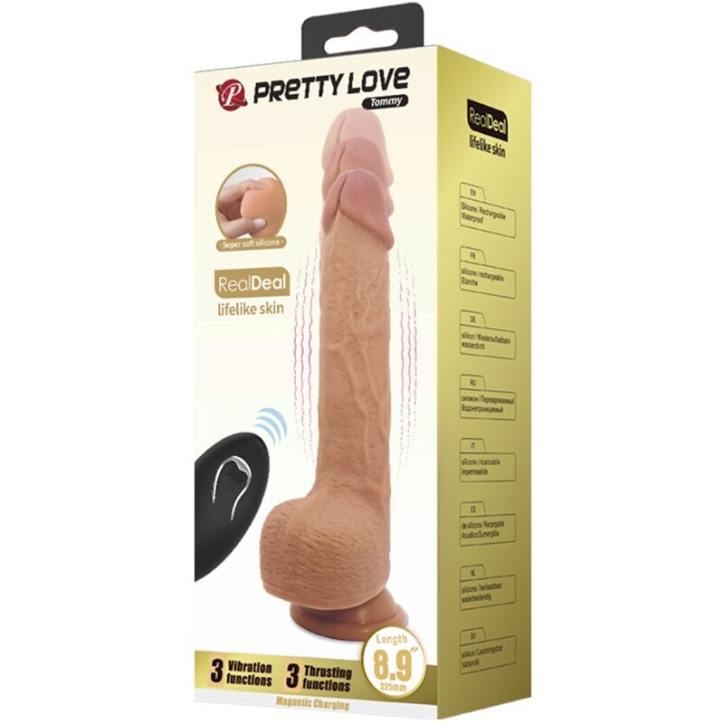 PRETTY LOVE - VIBRADOR TOMMY REALISTIC DILDO 22.5 CM - Sexshoptuga  Sexshoptuga 