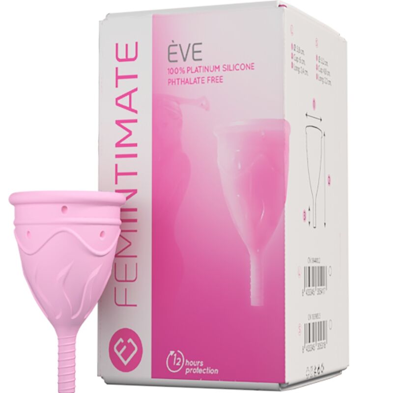 FEMINTIMATE - COPO MENSTRUAL DE SILICONE EVE - TAMANHO L - Sexshoptuga  Sexshoptuga 