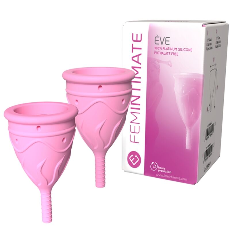 FEMINTIMATE - COPO MENSTRUAL DE SILICONE EVE - TAMANHO L - Sexshoptuga  Sexshoptuga 