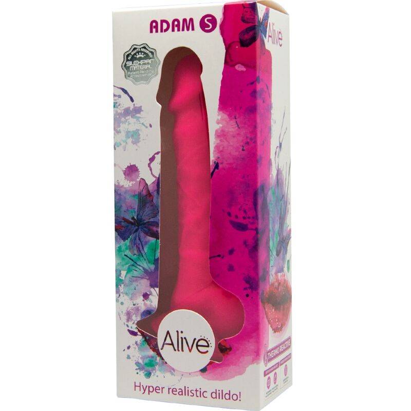 ALIVE - PÊNIS REALÍSTICO DE ADAM FÚCSIA 17,75 CM - Sexshoptuga 