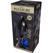 ALIVE - MINI PLUG PRAZER ANAL METAL AZUL TAMANHO M - Sexshoptuga  Sexshoptuga 