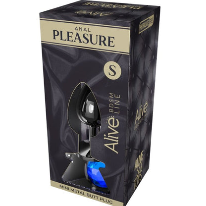 ALIVE - MINI PLUG PRAZER ANAL METAL AZUL TAMANHO S - Sexshoptuga 