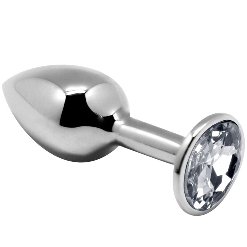 ALIVE - PRAZER ANAL MINI PLUG METAL BRANCO TAMANHO M - Sexshoptuga  Sexshoptuga 