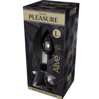 ALIVE - MINI PLUG PRAZER ANAL METAL PRETO TAMANHO L - Sexshoptuga 