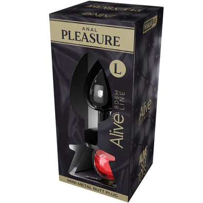 ALIVE - MINI PLUG PRAZER ANAL METAL VERMELHO TAMANHO L - Sexshoptuga 