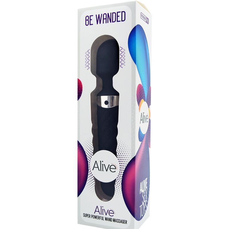 ALIVE - BE WANDED VIBRADOR MASSAGER PRETO - Sexshoptuga  Sexshoptuga 