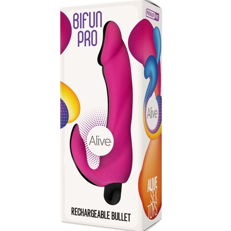 ALIVE - DILDO VIBRADOR BIFUN PRO ROSA 14,9 CM - Sexshoptuga 