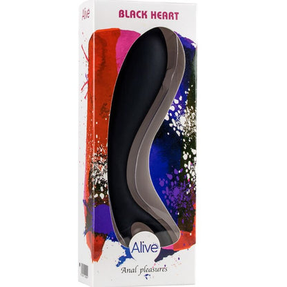 ALIVE - MASSAGEM ANAL CORAÇÃO NEGRO 15 CM - Sexshoptuga 