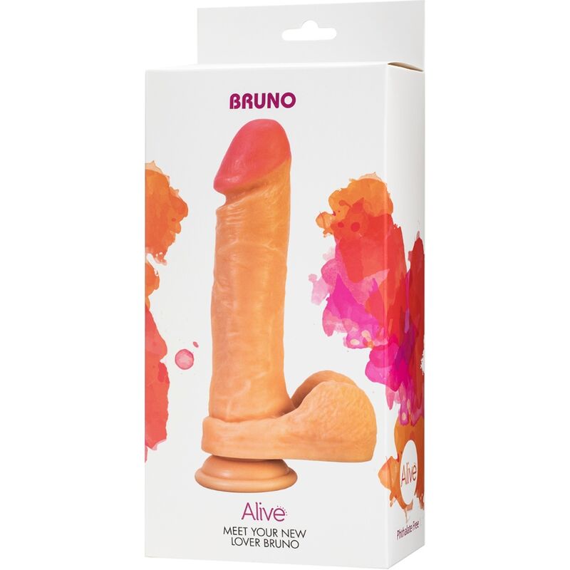 ALIVE - BRUNO PÊNIS REALÍSTICO 22 CM - Sexshoptuga 