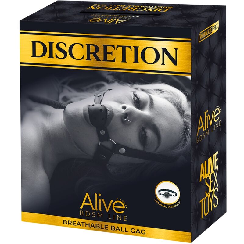 ALIVE - DISCRETION GAG RESPIRÁVEL PRETO - Sexshoptuga  Sexshoptuga 