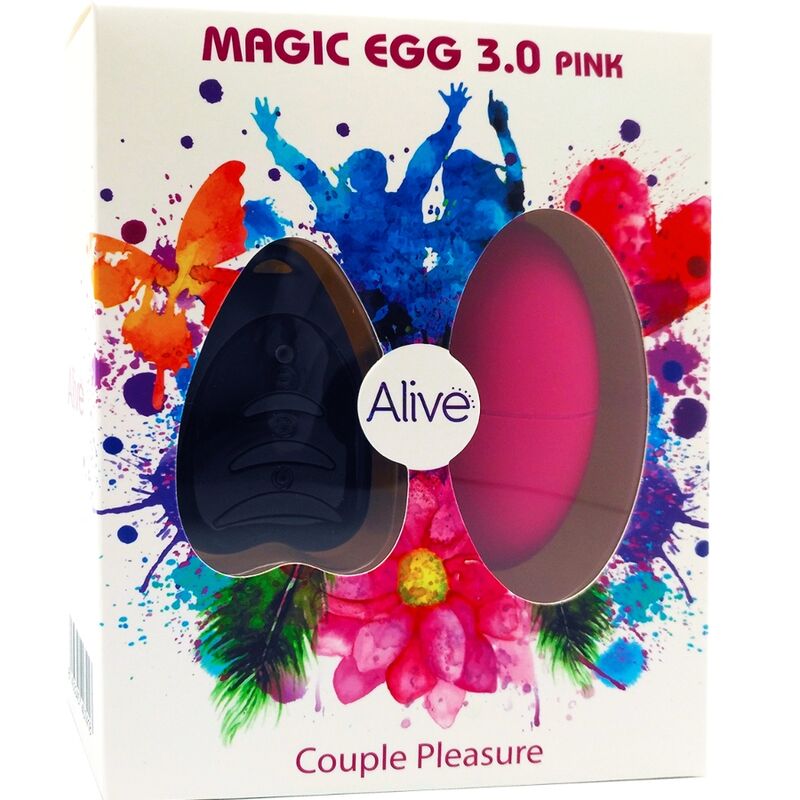 ALIVE - MAGIC EGG 3.0 OVO VIBRATÓRIO CONTROLE REMOTO ROSA - Sexshoptuga  Sexshoptuga 